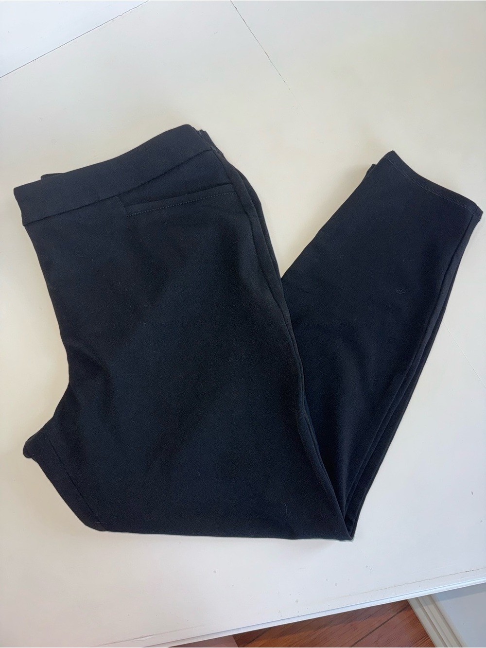 Express Black Ponte Slim Mid Rise Leggings